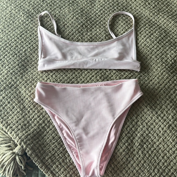 Frankie's Bikinis Other - Frankie bikini pink high waisted set